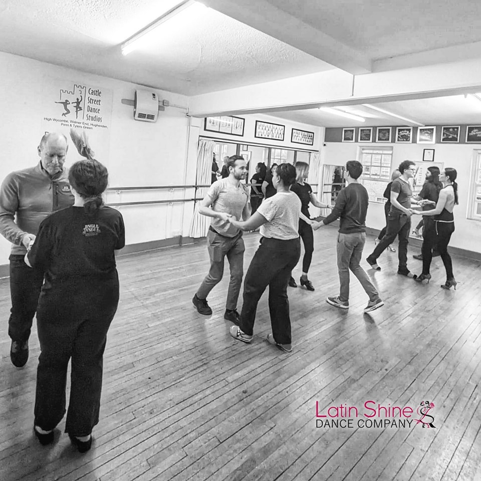 Salsa social dancing event at Latin Shine