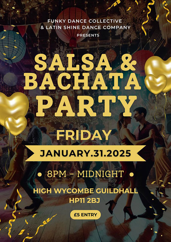 ⭐️ 31st of January 2025: Salsa & Bachata Social - in High Wycombe ⭐️