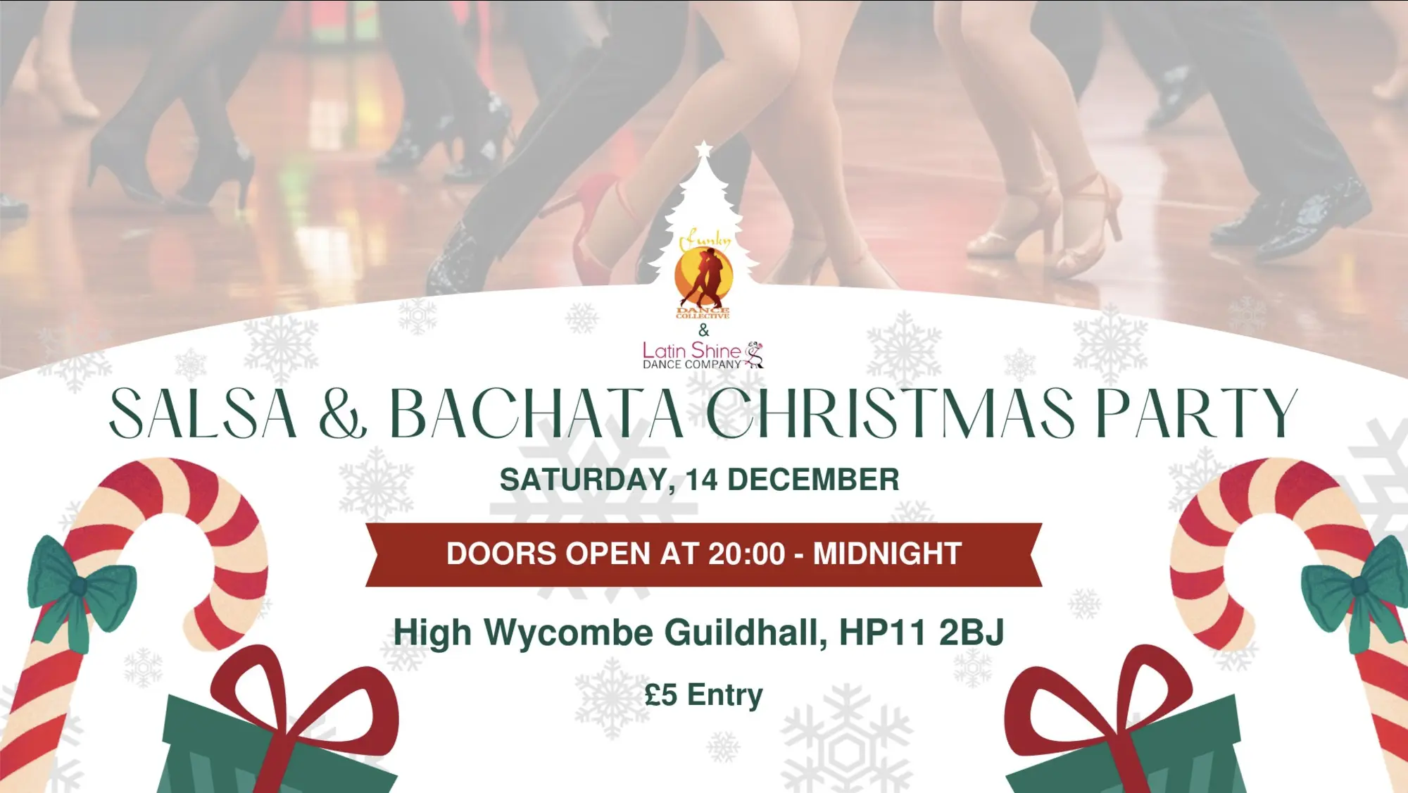 🎅 14st of December: Salsa & Bachata Social - in High Wycombe - #7 (Saturday - Festive Edition) 🎅